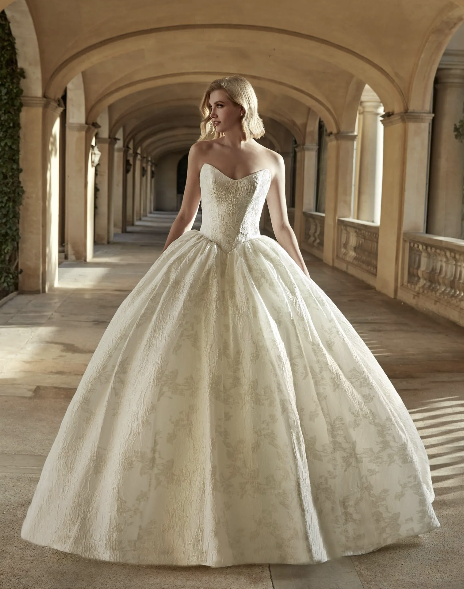 Timeless Elegance: The Drop &amp; Basque Waist Wedding Dress Image