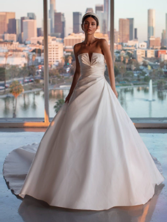 Pronovias Style #Haver-Discontinued #0 default Sunset Taffeta Off White thumbnail