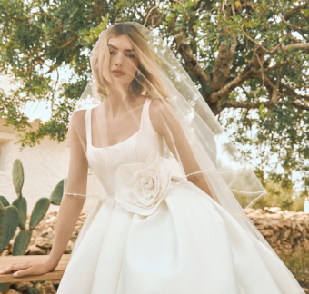 Pronovias Style #Julian Dress Only Off White Soft Mikado #0 default Off White thumbnail