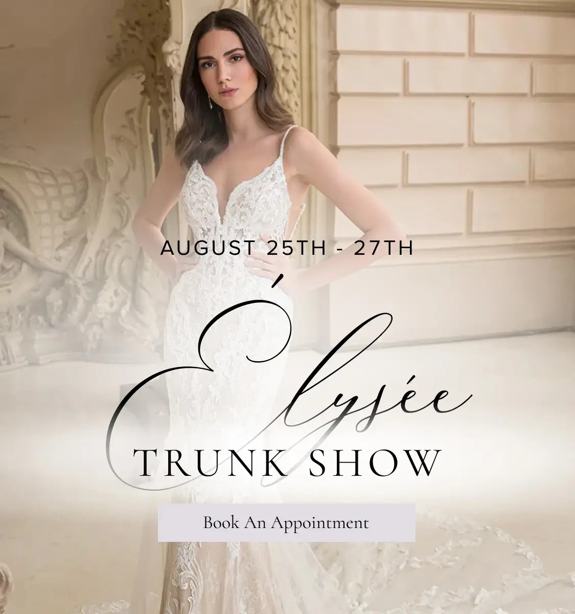 "Élysée Trunk Show" banner for mobile