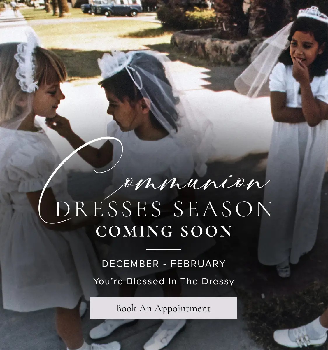 Communion Gowns Banner Mobile