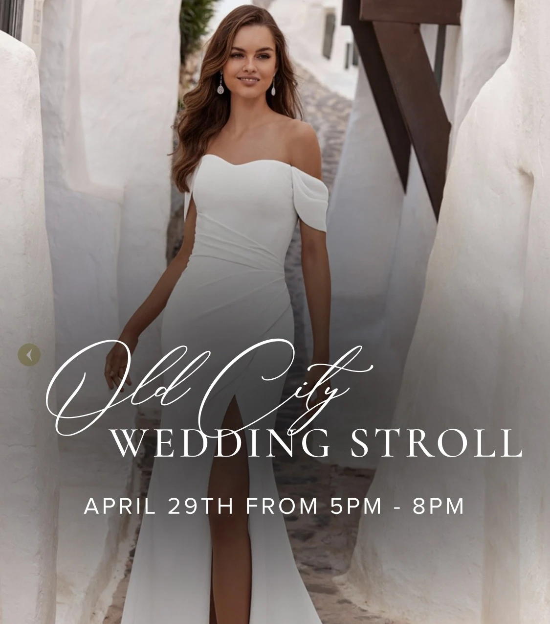 Models wearing bridal dresses, mobile banner