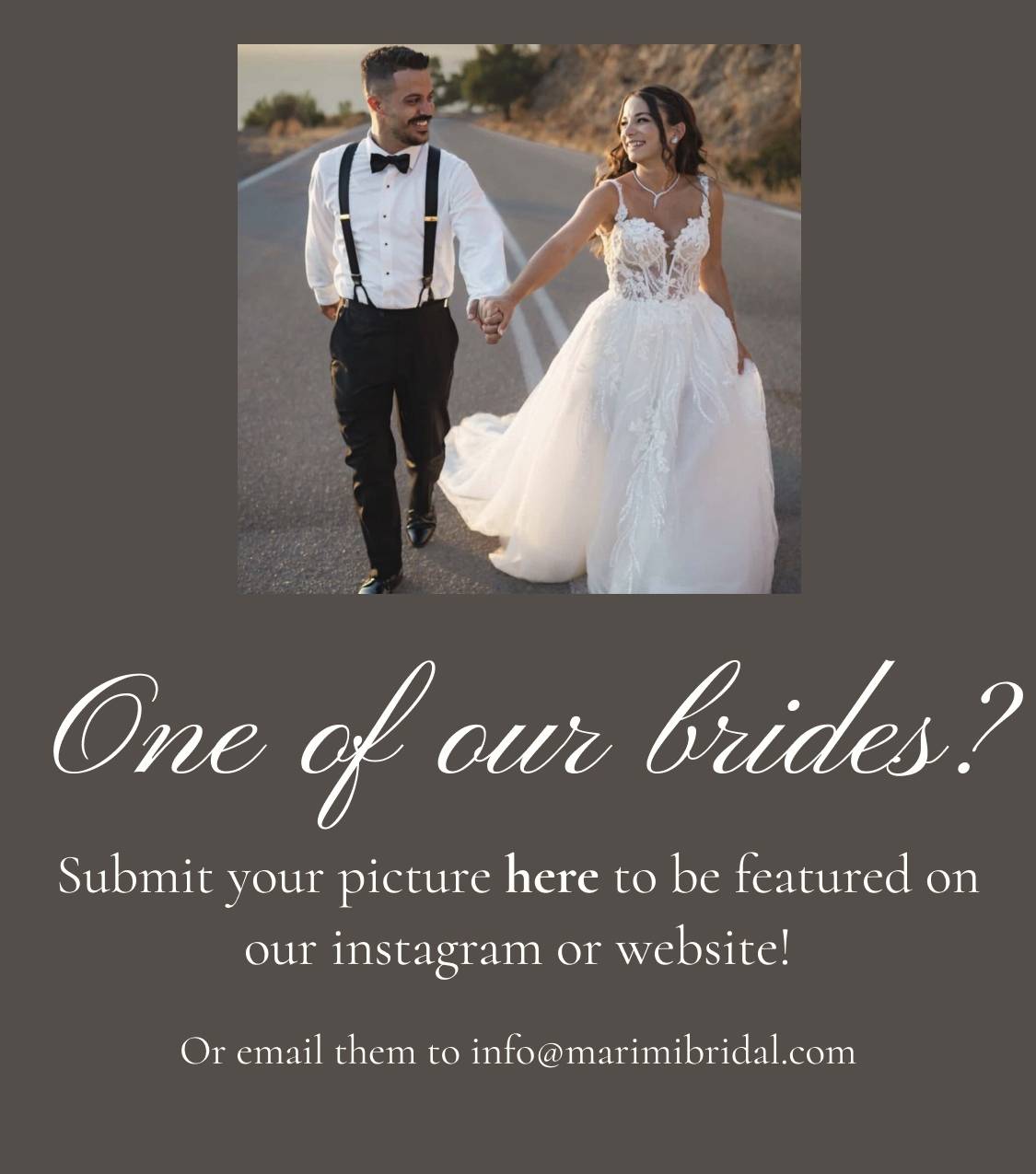 one of our brides banner