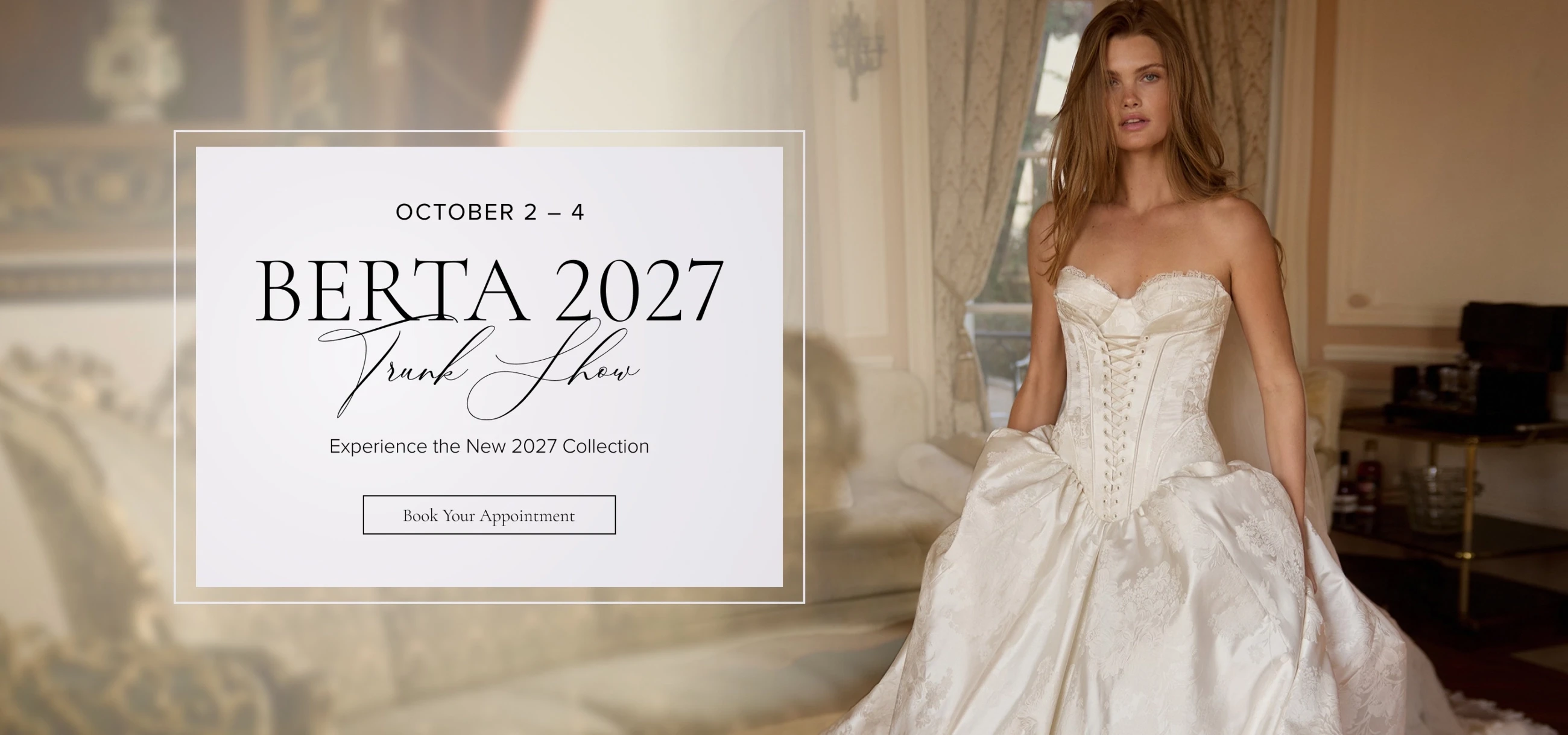 Berta 2027 Trunk Show Banner